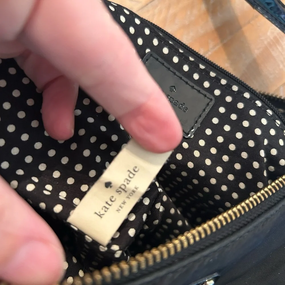 Kate Spade Black Shoulder Bag with Textured Fabric - Picture 5 of 6
